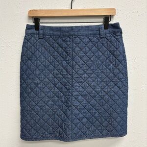 Brooks Brothers Quilted Denim Skirt Size 4